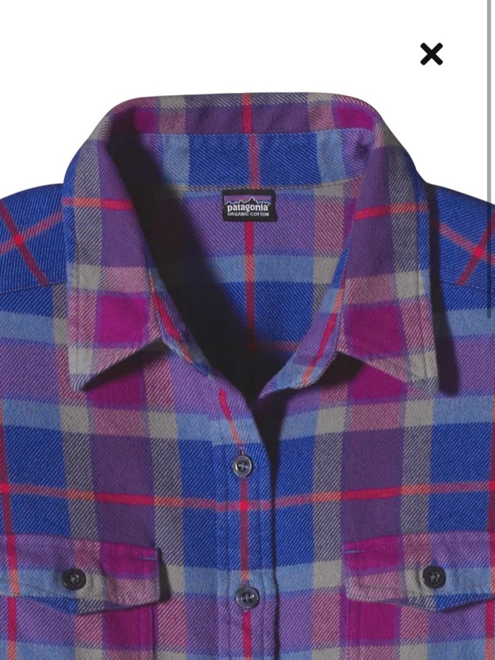 Patagonia Pink, Purple & Blue Plaid Shirt